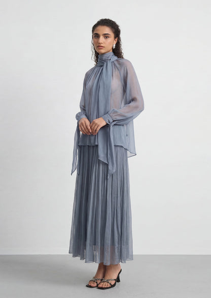 Eileen Tulle Maxi Skirt Two Piece Set