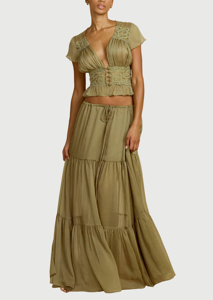 Sabrina Top & Tiered Skirt Set