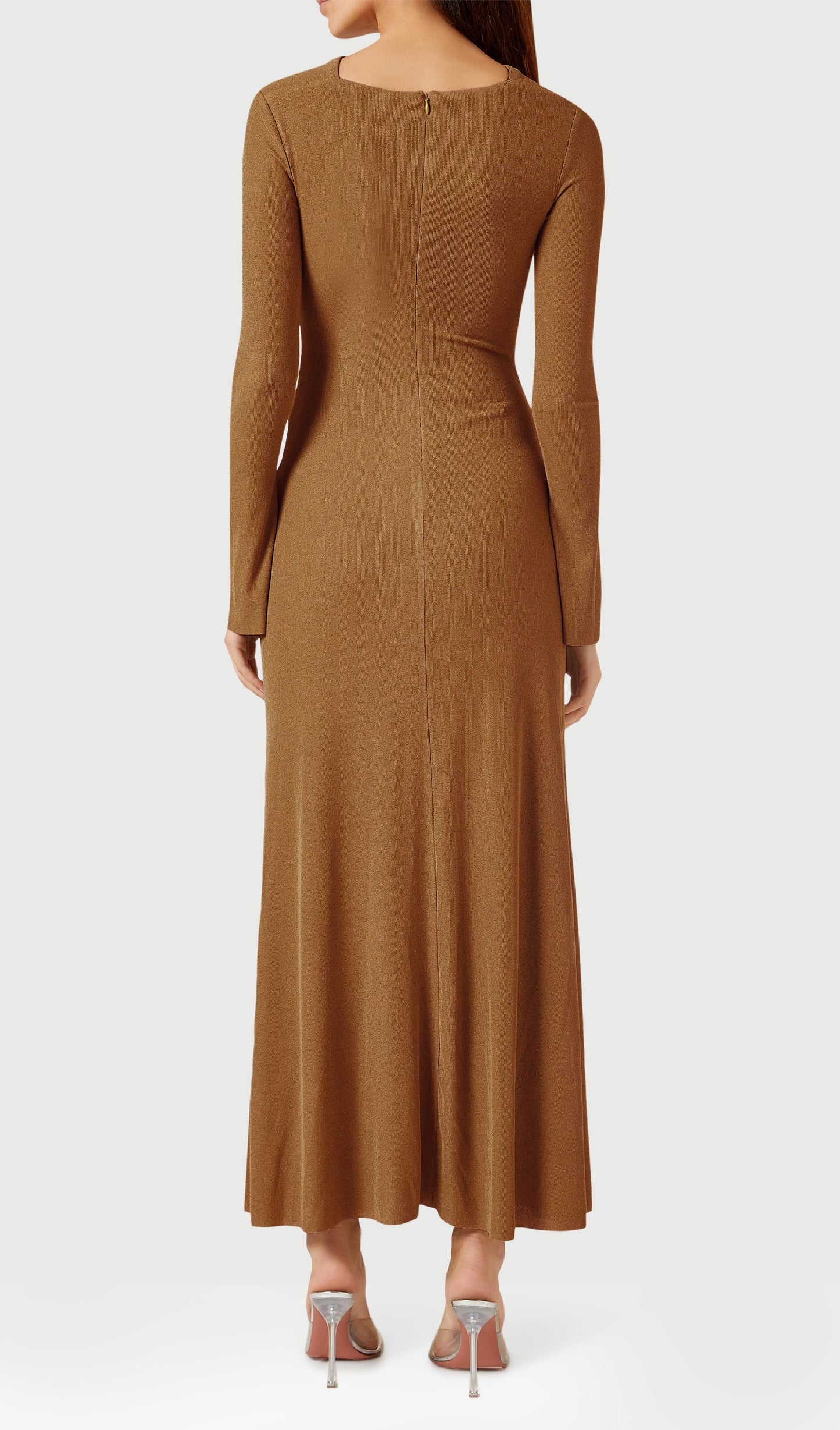 Layali Rose Metal Detail Draped Maxi Dress