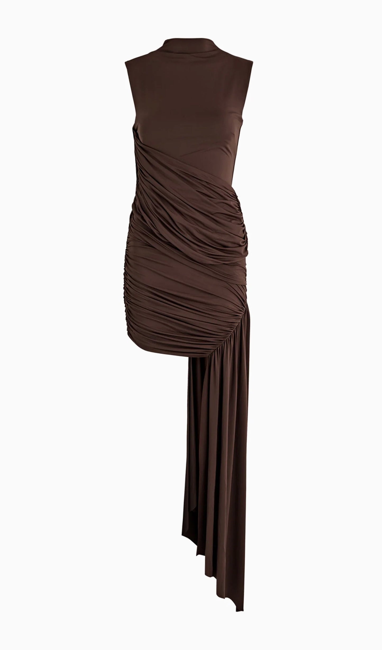 Asymmetrical Draping Mini Dress