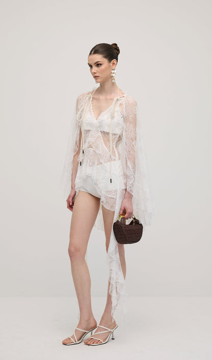 Lace Ruffle Mini Dress Sets
