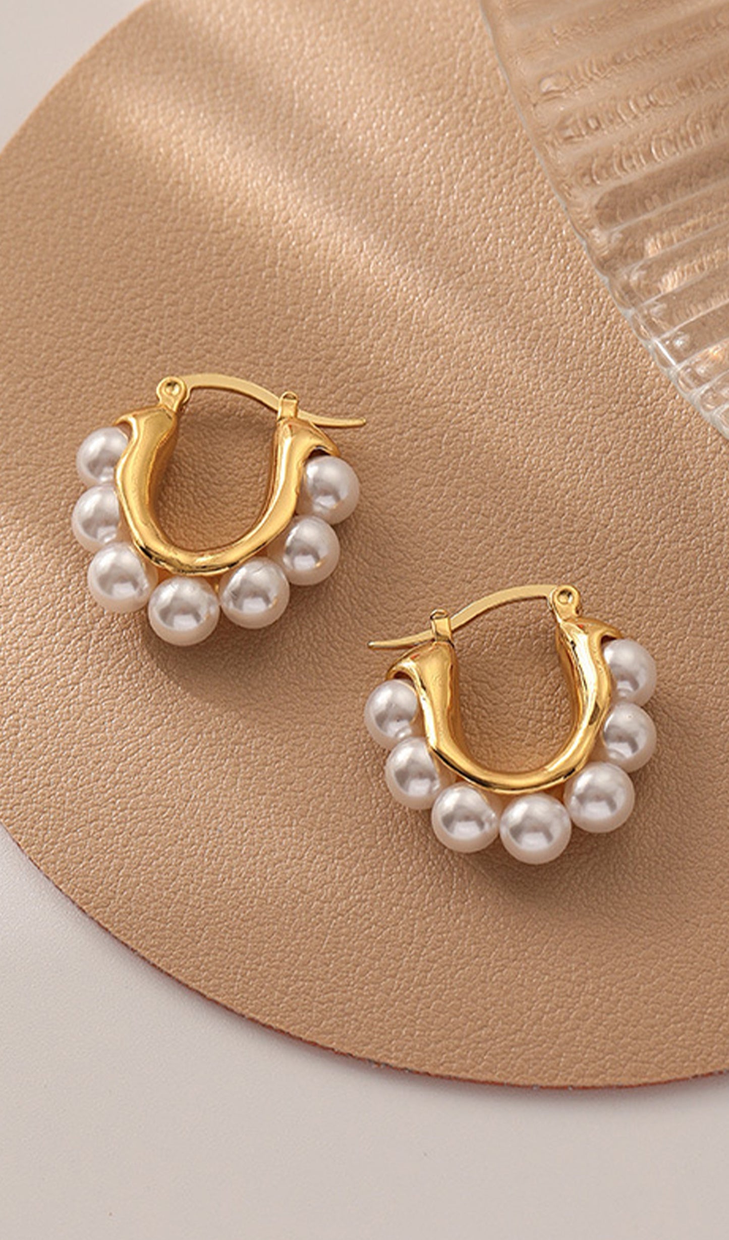 Vintage Pearl Hoop Earrings