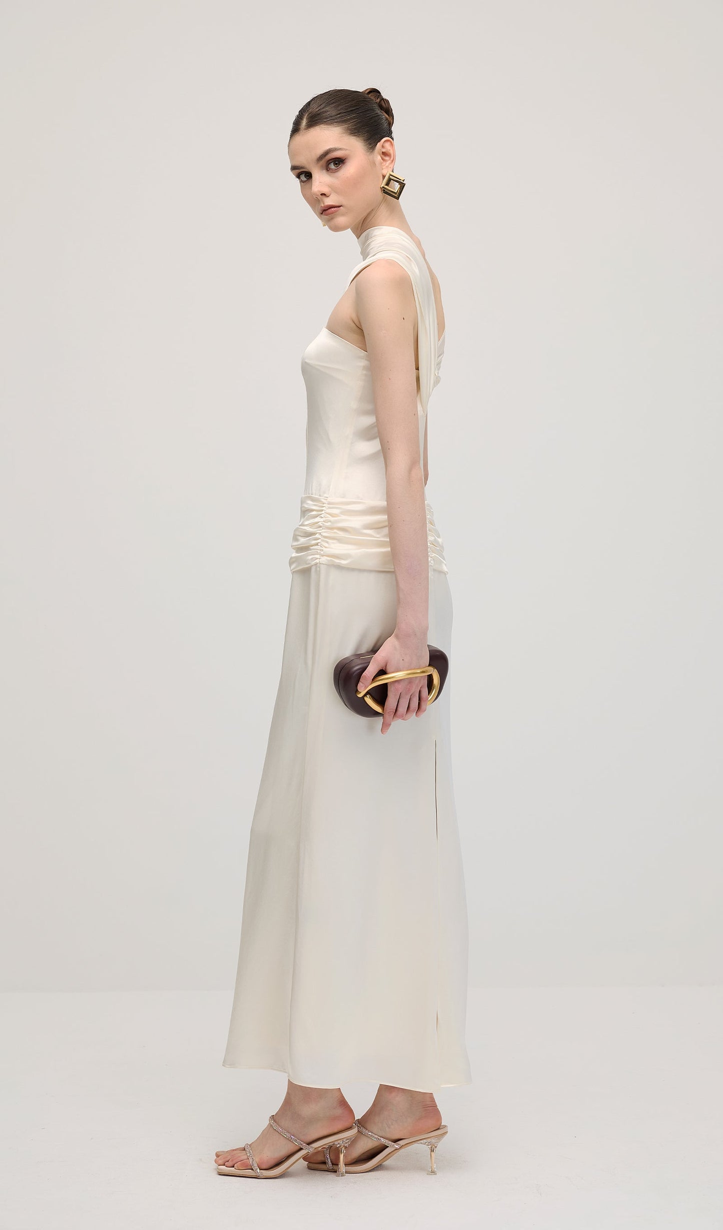 Satin Bodycon Maxi Dress