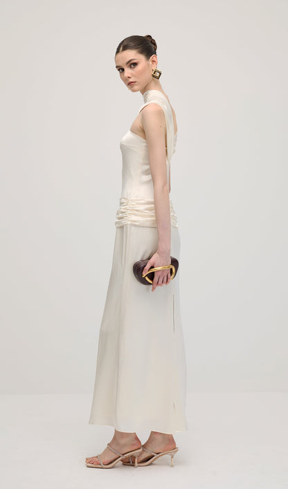 Satin Bodycon Maxi Dress