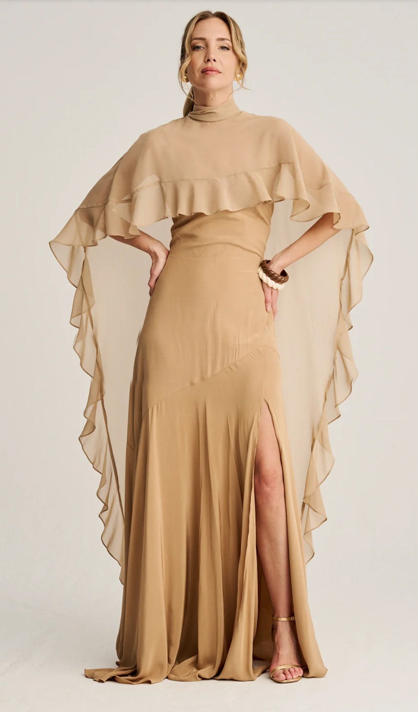 Bias-Cut Asymmetrical Maxi Dress