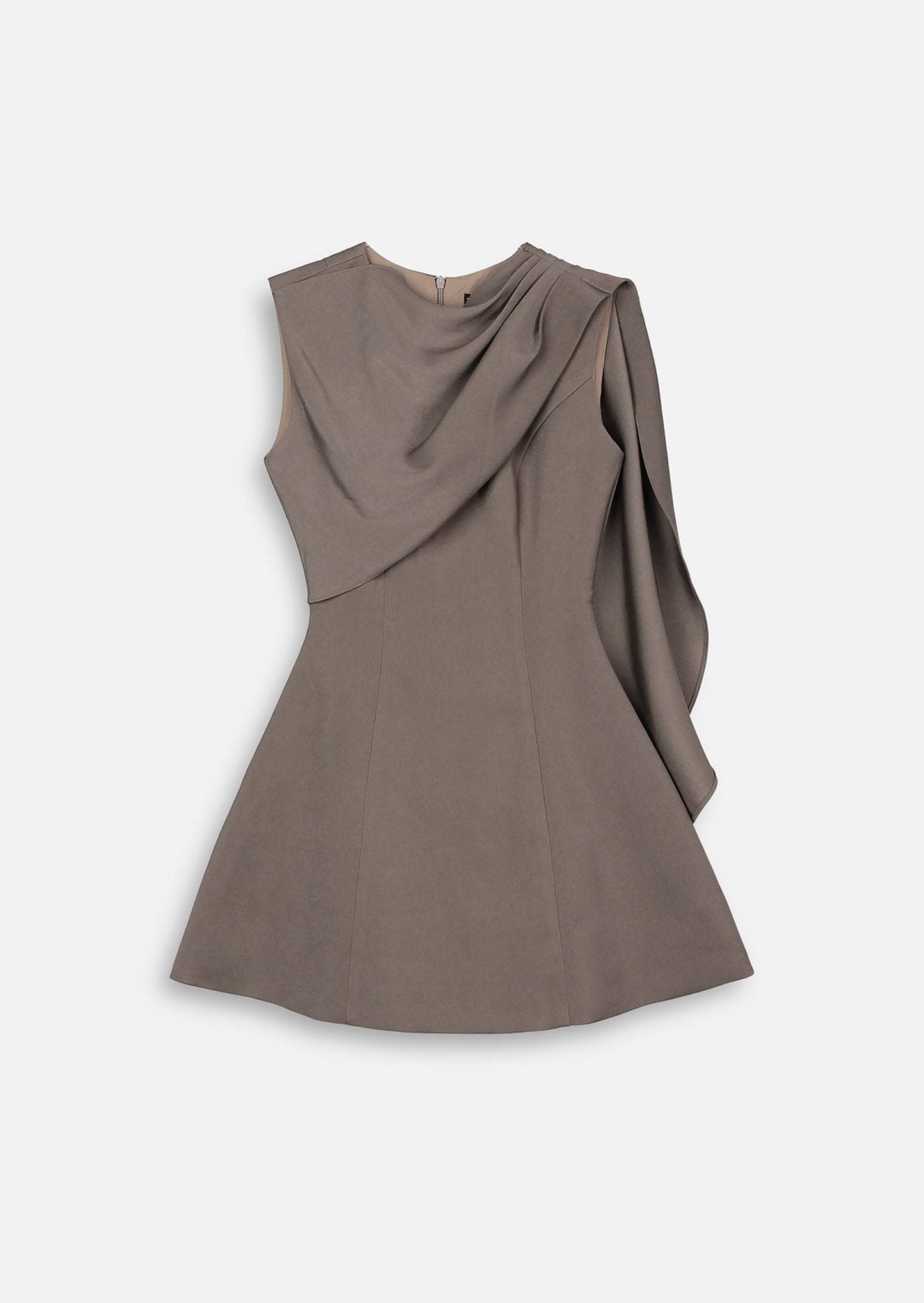 Diag Shoulder Gentle Mini Dress