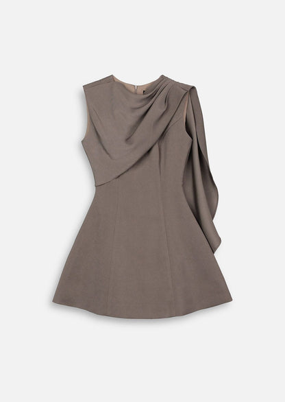 Diag Shoulder Gentle Mini Dress