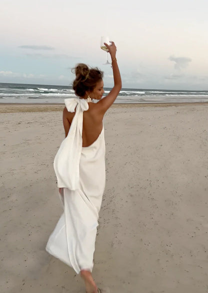 Sienna Halter Neck Split Maxi Dress