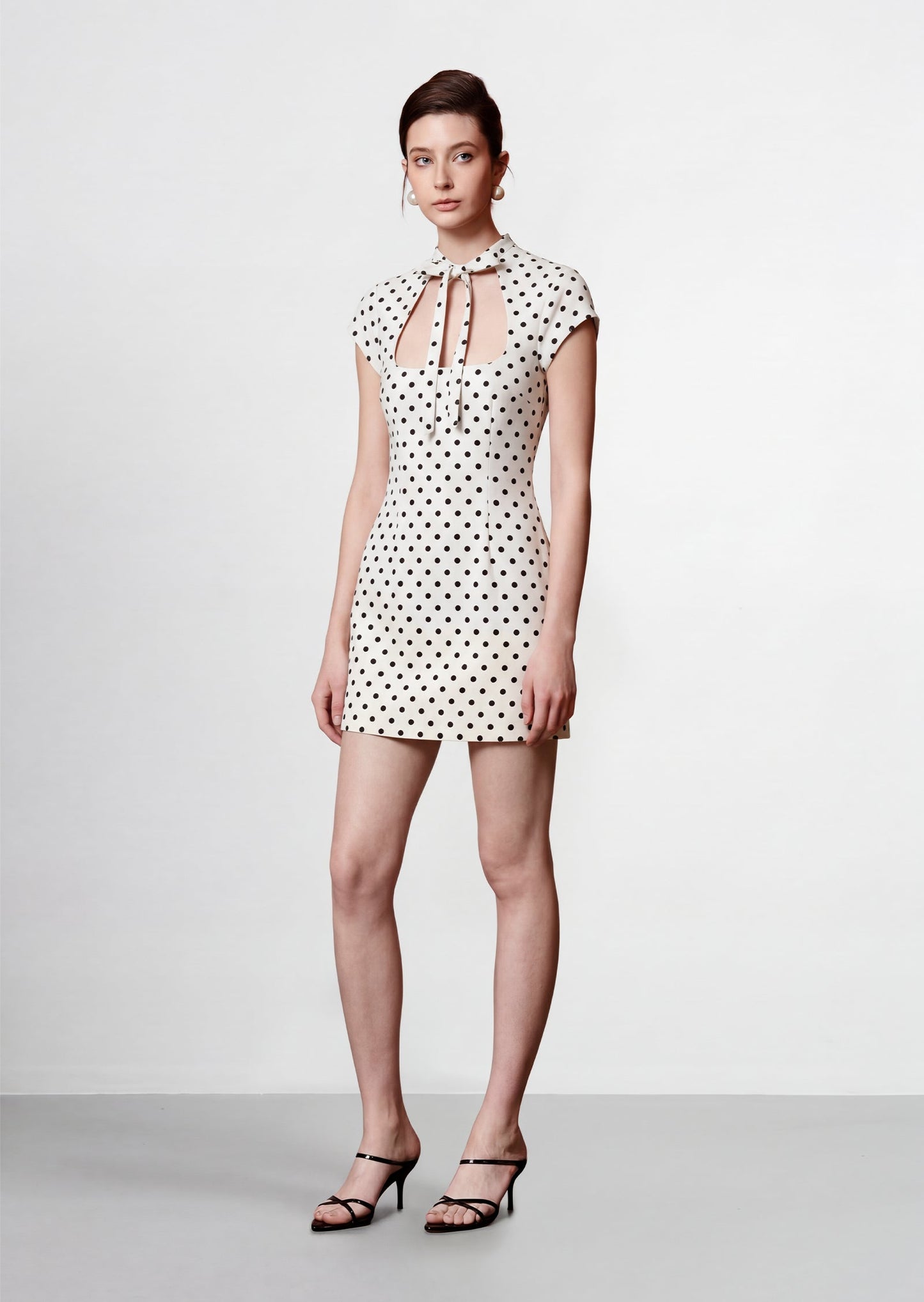 Eiffel Polka Dot Bow Mini Dress
