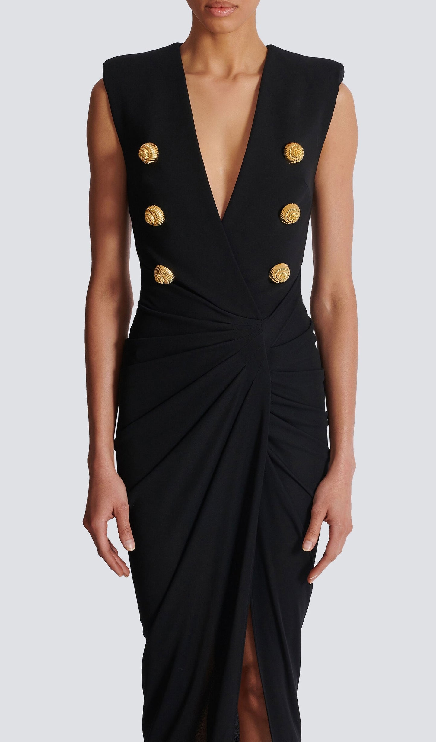 Tailored Crepe Maxi Dress