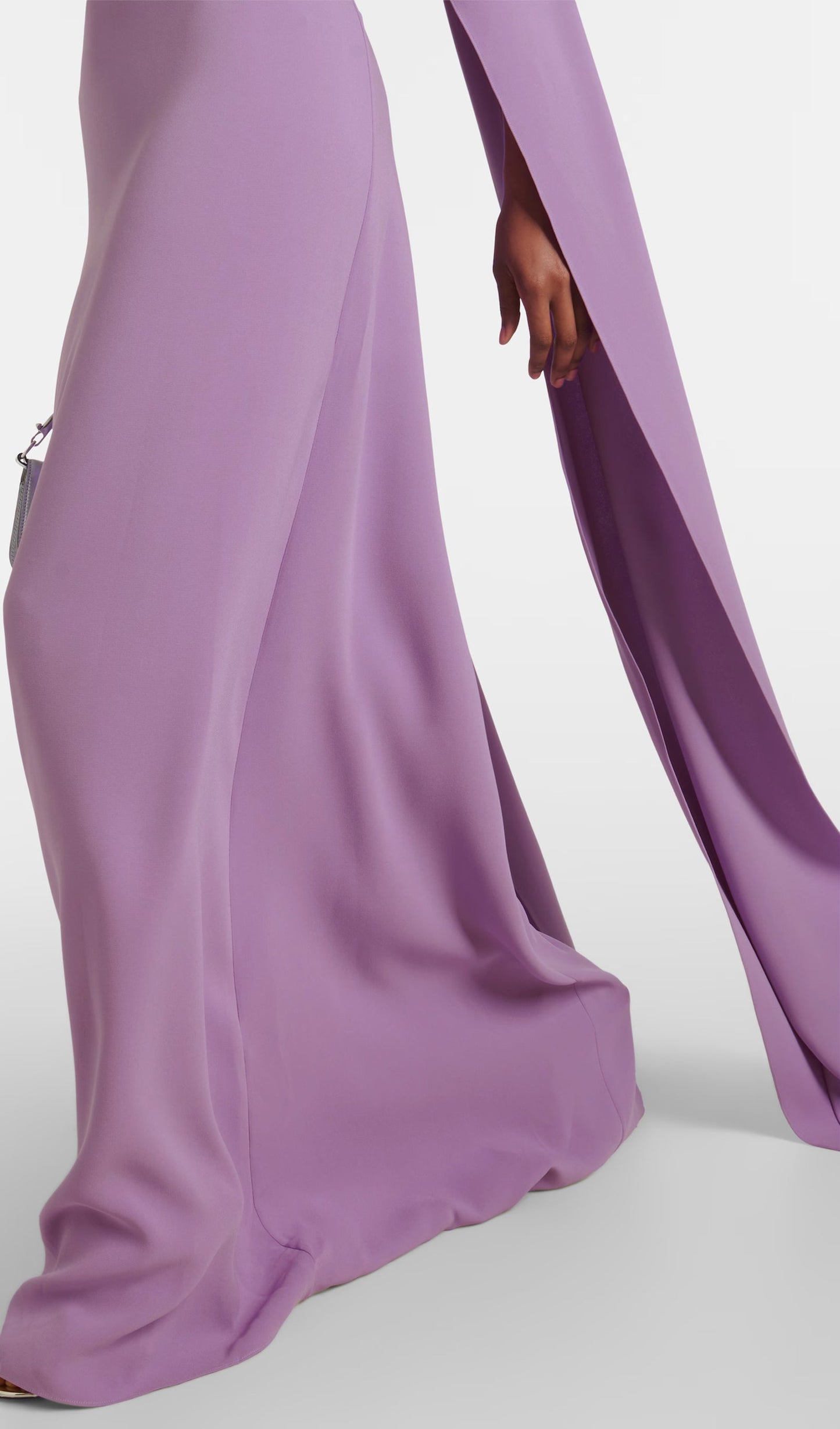 Layali Rose Caped Silk Blend Georgette Gown