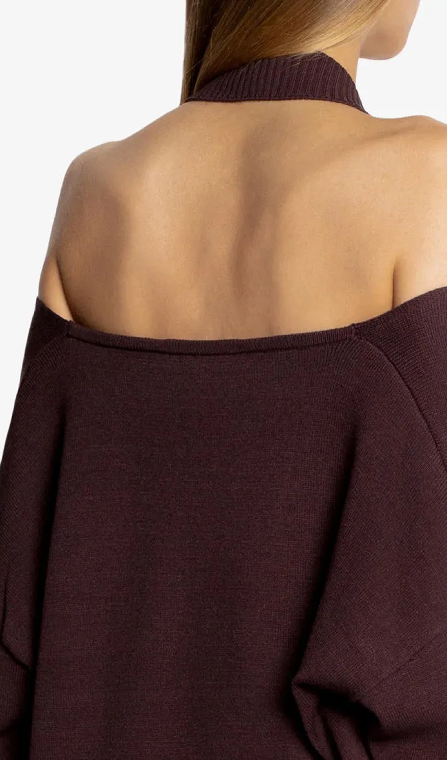 Halter Neck Off-Shoulder Sweater