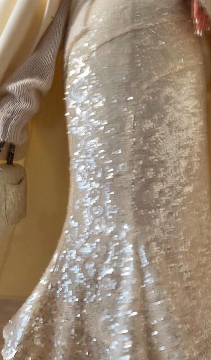 Mermaid Sequined Slim Midi Skirt