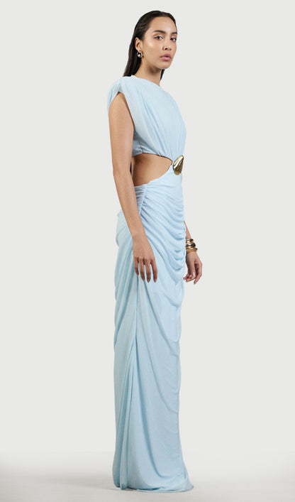 Layali Rose Cut out Maxi Dress With Draped