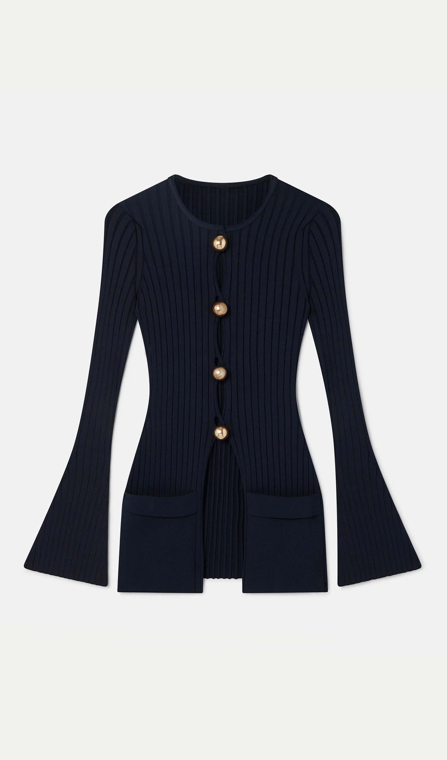 Ribbed Long Sleeve Cardigan