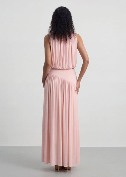 Pleated Sleeveless Top & Skirt Set