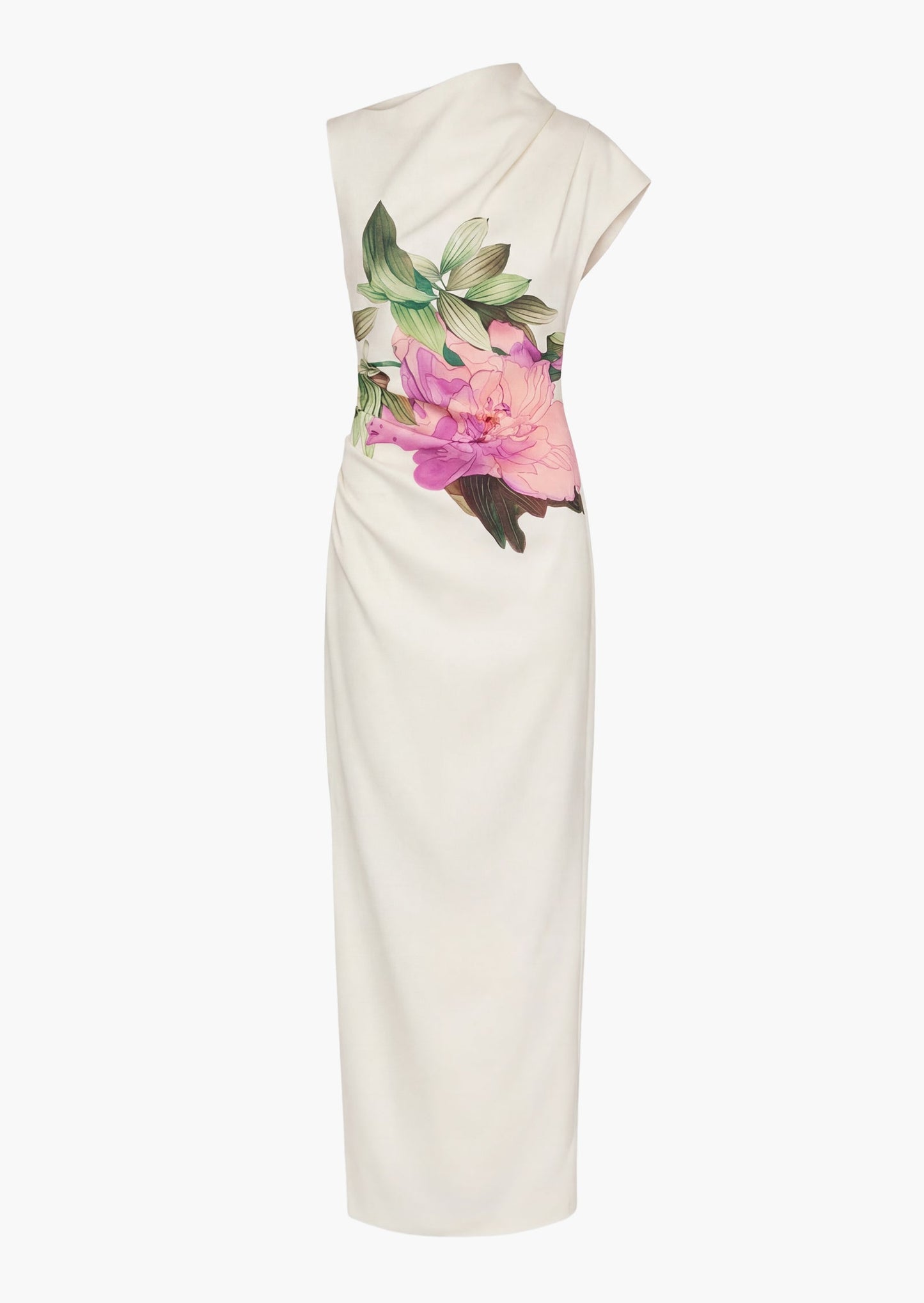 Azelie Asymmetrical Maxi Dress In White