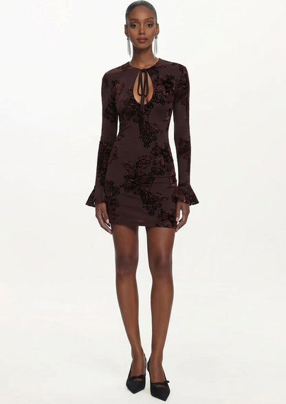 Rositana Mini Dress In Chicory Coffee