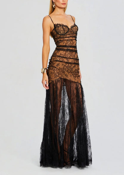 Aliza Lace Split Maxi Dress