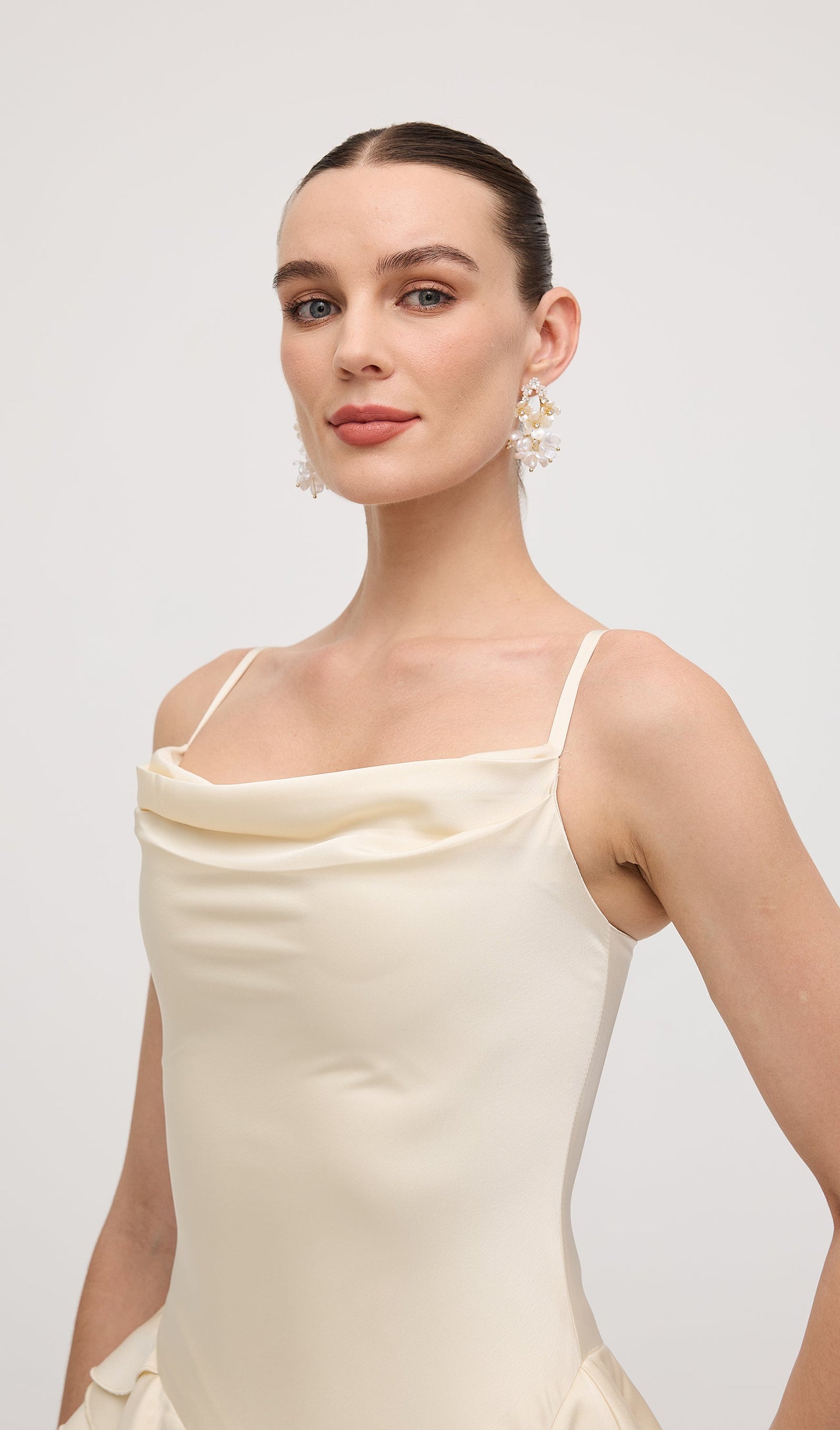 Sleeveless Layered Ruffled Maxi Dress Champagne