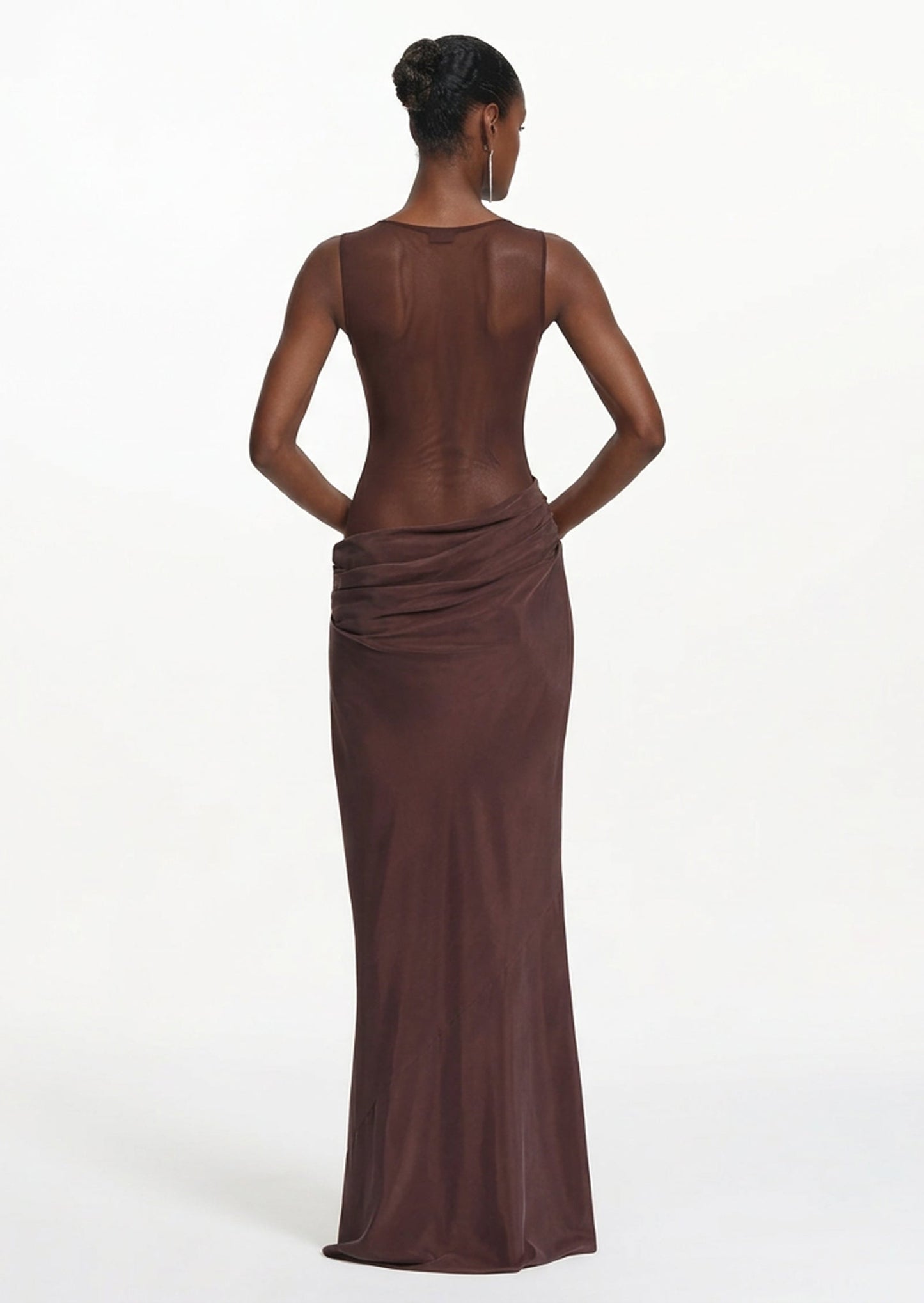 Gracelyn Maxi Dress In Plum Brown