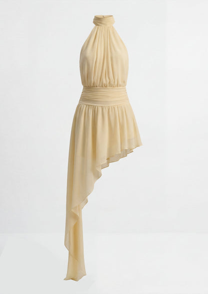 Mariselle Asymmetric Maxi Dress In Yellow