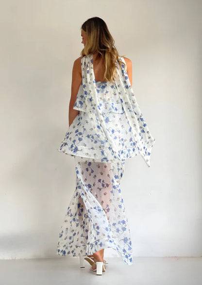 Issy Maxi Dress In Blue Bell