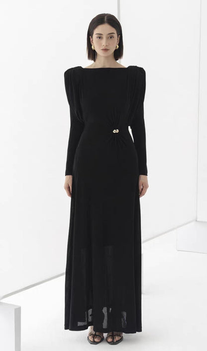 Metallic Decor Maxi Dress