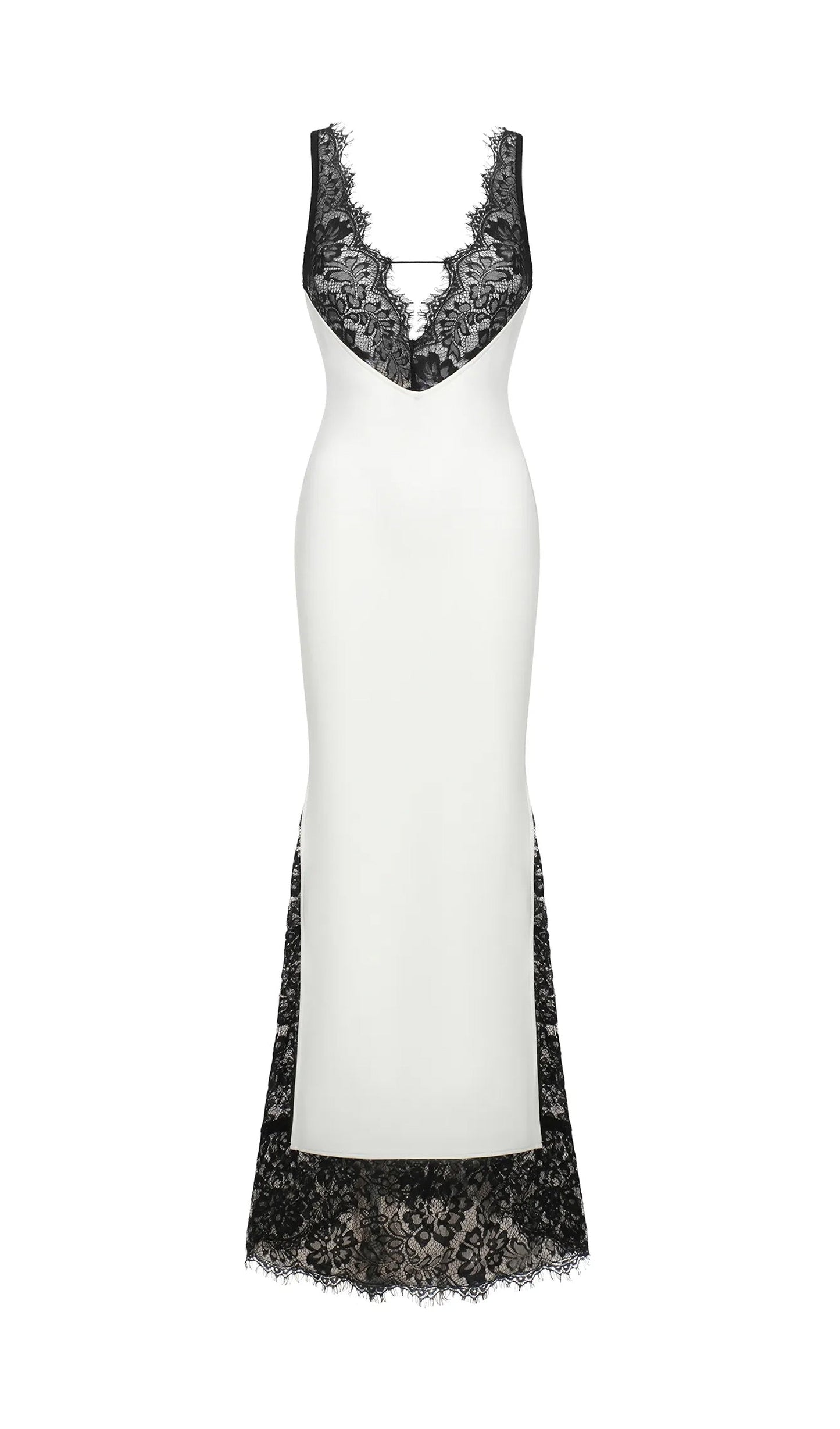 Lace Deep V Maxi Dress