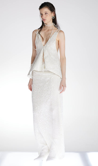 Sequined Tank Top & Maxi Skirt