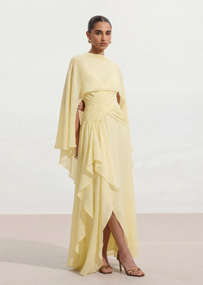 Millen Crinkle Cross Front Georgette Maxi Dress