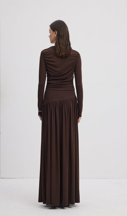 Ruffle Knitted Maxi Dress