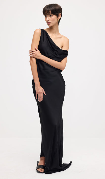 Slip With Asymmetrical Hem Maxi Dress