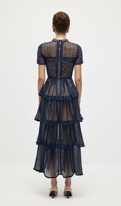 Lace Tiered Maxi Dress
