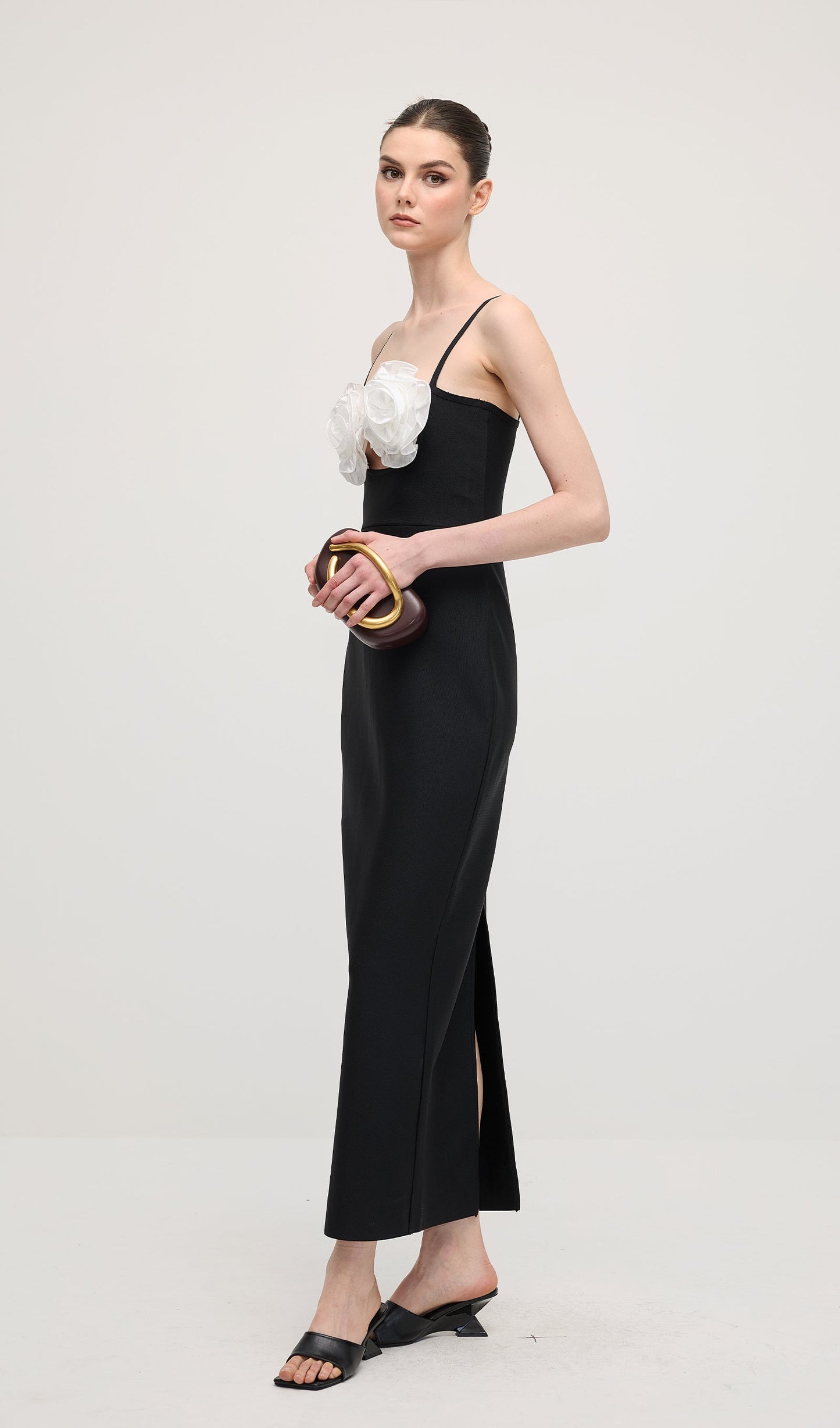 Flower Backless Cami Maxi Dress