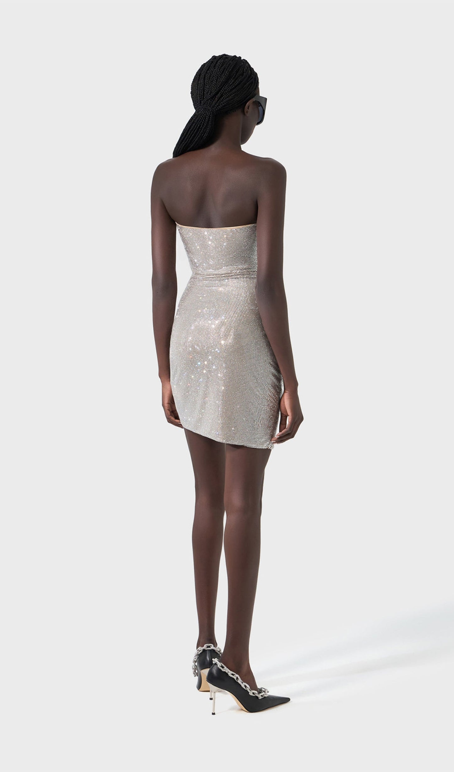 Crystal-Embellished Mini Dress