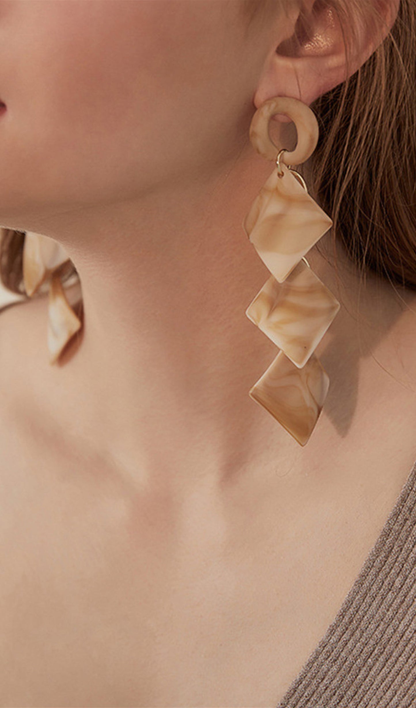 Geometric Dangle Drop Earrings