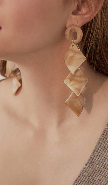 Geometric Dangle Drop Earrings