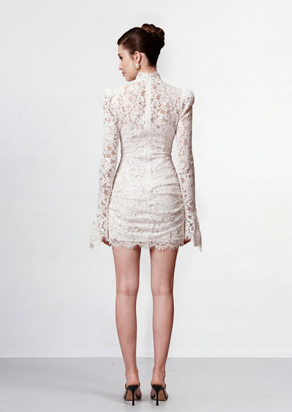 Bodita Lace Mini Dress In White