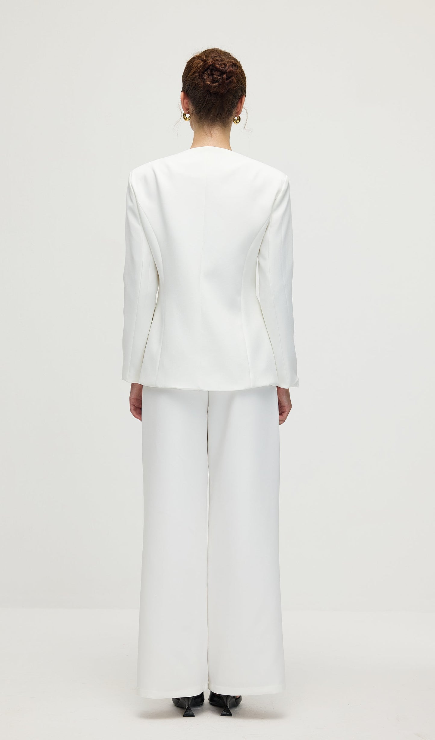 Slim Fit Blazer & Trousers Two-Piece Set In White