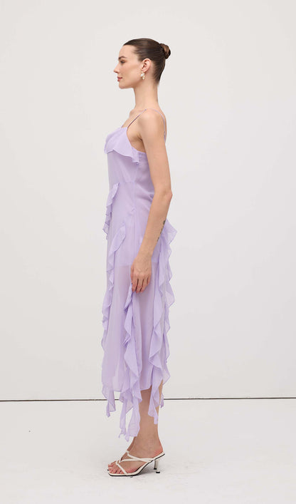 Ruffled Detail Maxi Dress
