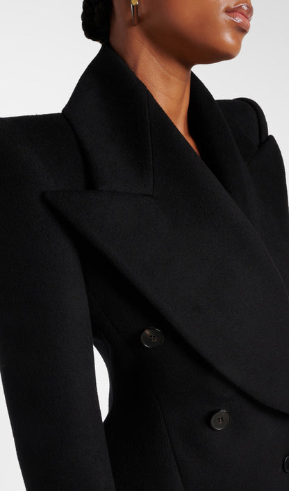 Double Breasted Wool And Cashmere Blazer