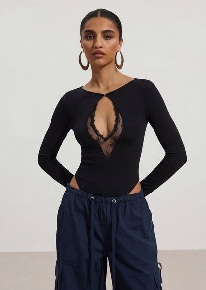 Emily Cutout Lace Bodysuit