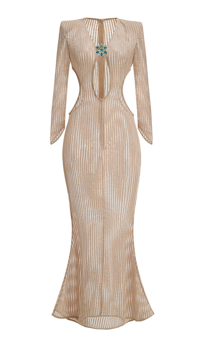 Talia Desert Crochet Gown