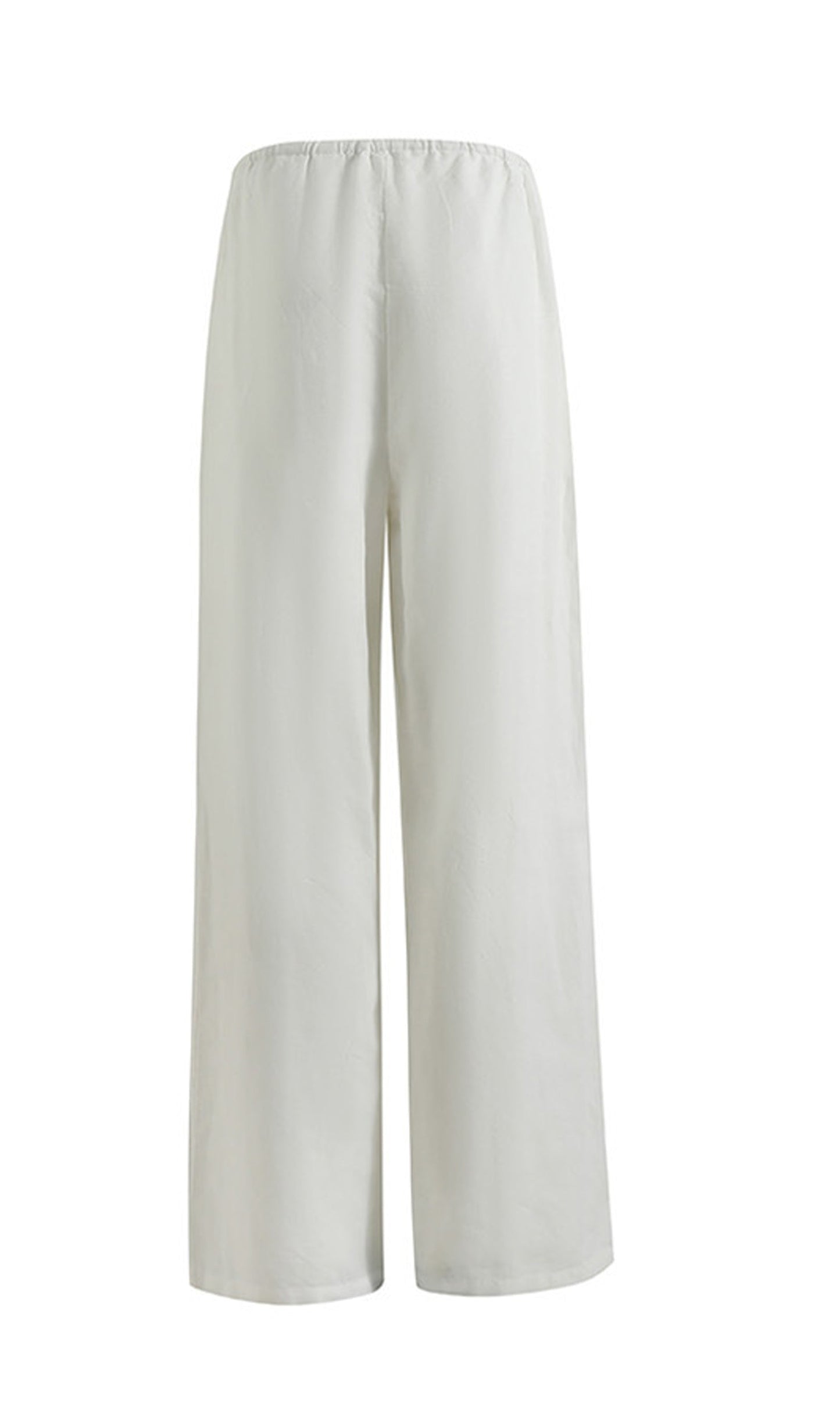 Loose Tie Pants White