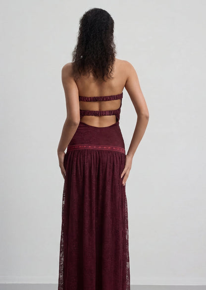 Marnie Strapless Lace Maxi Dress