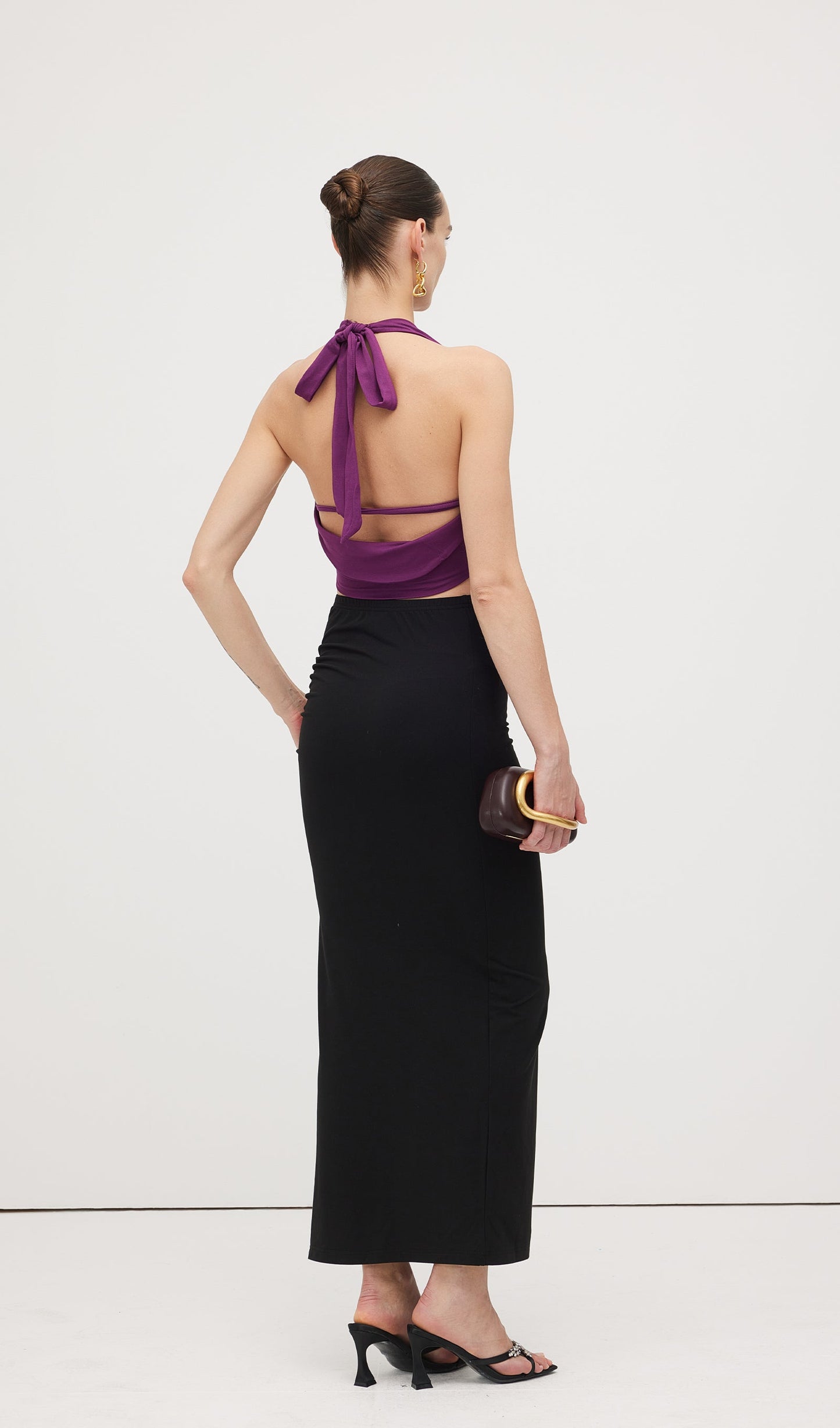Cowl Neck Halter Top