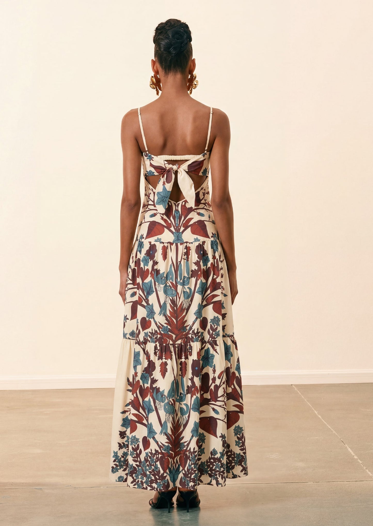 Simber Floral-Print Cotton Poplin Maxi Dress