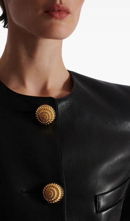 Peplum Leather Jacket