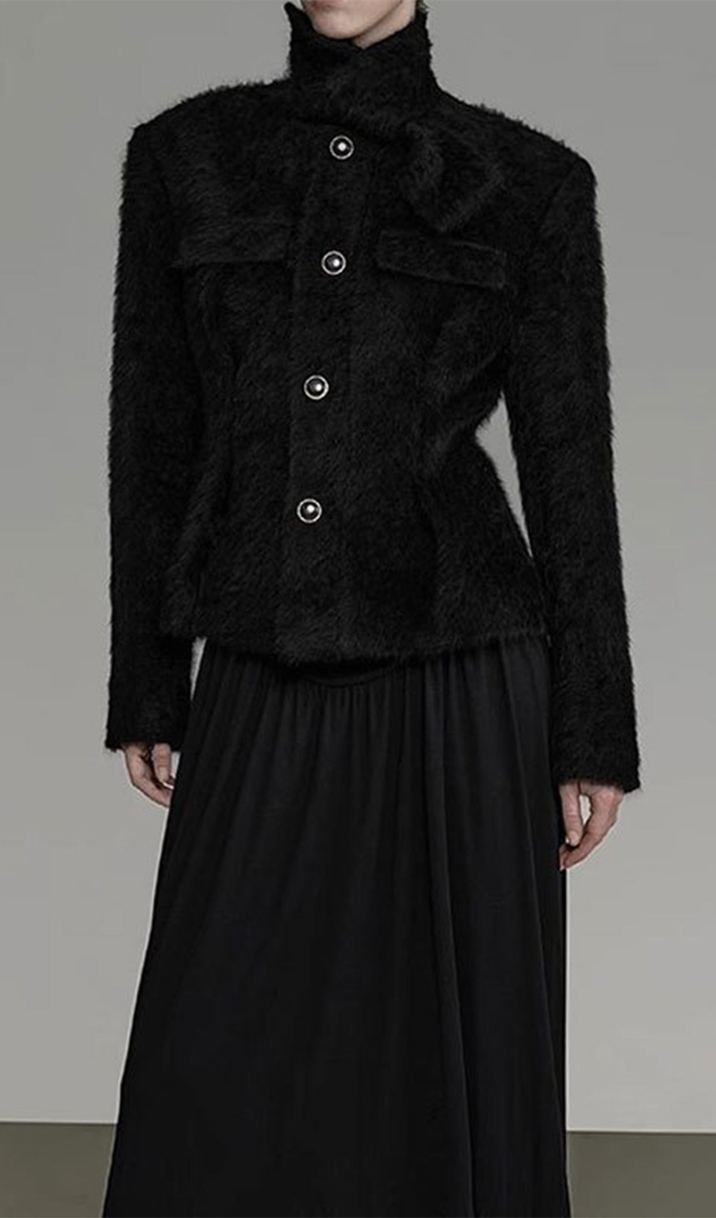 Feather Cardigan Coat